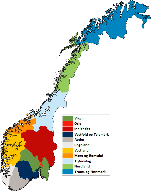 Fylkeskart norge